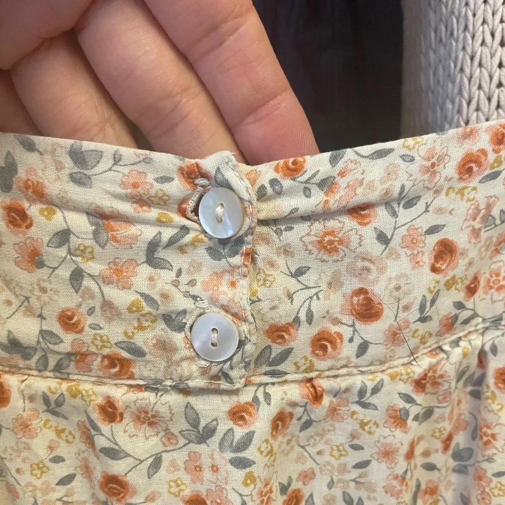 Oak Meadow Floral Tea Dress Small Mid Length - Picture 7 of 8